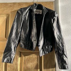 Wilsons Leather Glossy Black Jacket